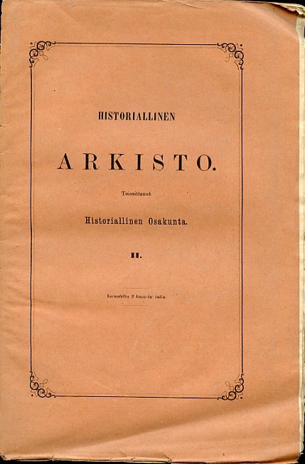 Historiallinen arkisto II