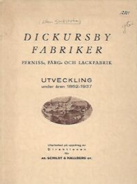 Dickursby Fabriker : Ferniss-, färg- och lackfabrik - Utveckling under åren 1862-1937