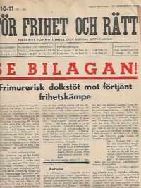 För Frihet och Rätt 10-11/1938