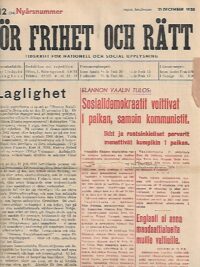 För Frihet och Rätt 12/1938