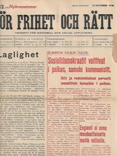 För Frihet och Rätt 12/1938