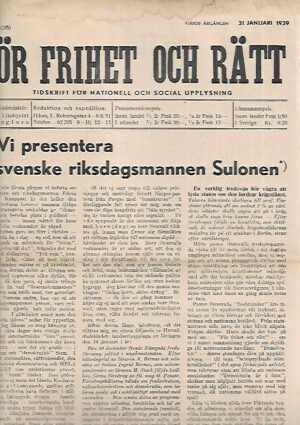 För Frihet och Rätt 1/1939