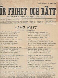 För Frihet och Rätt 3/1939