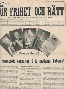 För Frihet och Rätt 8-9/1938