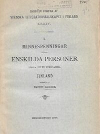 Minnespenningar öfver enskilda personer födda eller verksamma i Finland