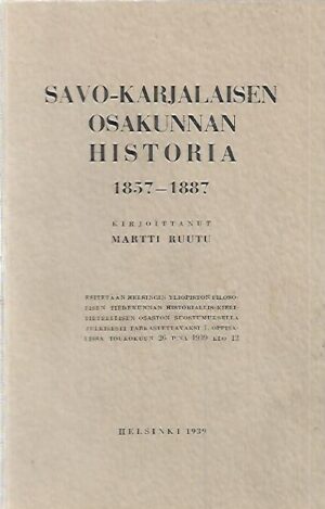 Savo-Karjalaisen osakunnan historia 1857-1887