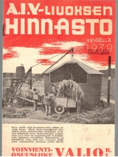 AIV-liuoksen hinnasto keväällä 1938