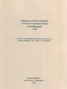 Arbetare och deras familjer vid De Geerska bruken i Norduppland 1749