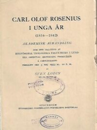 Carl Olof Rosenius i unga år (1816-1842)