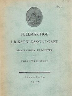 Fullmäktige i riksgäldskontoret: Biografiska uppgifter