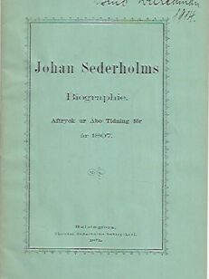 Johan Sederholms biographie