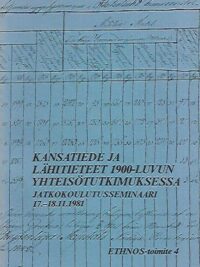 Kansantiede ja lähitieteet 1900-luvun yhteisötutkimuksessa - jatkokoulutusseminaari 17.-18.11.1981