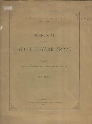 Minnestal öfver Adolf Edvard Arppe