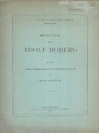 Minnestal öfver Adolf Moberg