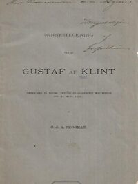 Minnesteckning öfver Gustaf af Klint