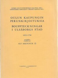 Oulun kaupungin perunkirjoituksia 1653-1750
