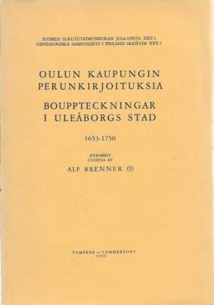 Oulun kaupungin perunkirjoituksia 1653-1750