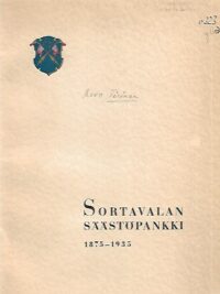 Sortavalan Säästöpankki 1875-1935