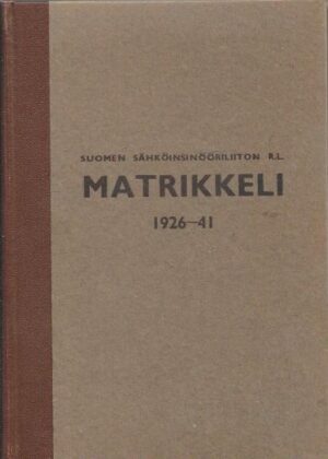 Suomen Sähköinsinööriliiton r.l. martikkeli 1926-41