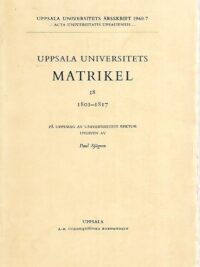 Uppsala universitetets matrikel 18: 1801-1817