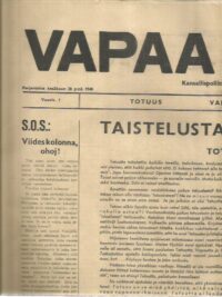 Vapaa Suomi N:o 3 28.6.1940