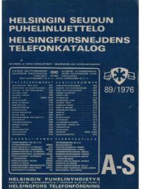 Helsingin seudun puhelinluettelo - Helsingforsnejdens telefonkatalog 89/1976 A-S