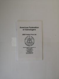 American Federation of Astrologers: 2000 Product Price List