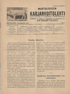 Maatalouden Karjanhoitolehti 1/1916