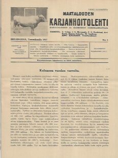 Maatalouden Karjanhoitolehti 1/1917