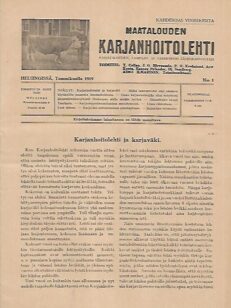 Maatalouden Karjanhoitolehti 1/1919