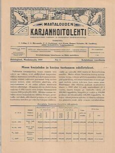 Maatalouden Karjanhoitolehti 3/1919