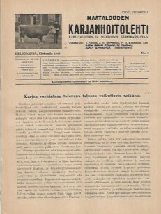 Maatalouden Karjanhoitolehti 5/1916