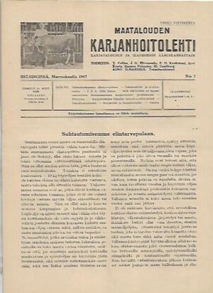 Maatalouden Karjanhoitolehti 7/1917