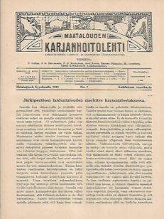 Maatalouden Karjanhoitolehti 7/1919