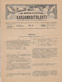 Maatalouden Karjanhoitolehti 8/1921