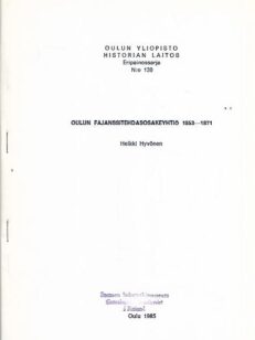 Oulun fajanssitehdasosakeyhtiö 1853-1871