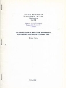 Siitepölytodisteita Hailuodon varhaisesta asutuksesta (Hailuodon keskiaika 1988)