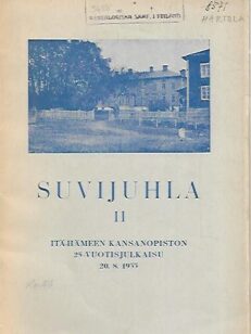 Suvijuhla II - Itä-Hämeen Kansanopiston 25-vuotisjulkaisu 20.8.1933