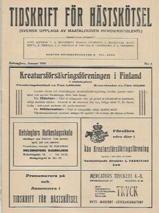 Tidskrift för Hästskötsel 1/1918