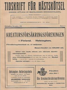 Tidskrift för Hästskötsel 8-9/1918