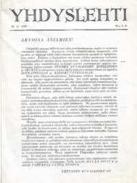 Yhdyslehti 5-8/1939