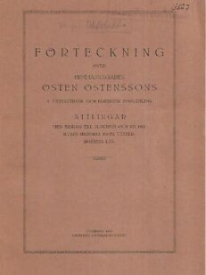 Förteckning över hemmansägaren Östen Östenssons i Västanträsk och Burträsk församling