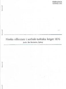 Finska officerare i serbisk-turkiska kriget 1876