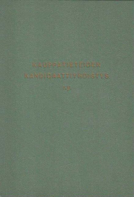 Kauppatieteiden kandidaattiyhdistys r.y. matrikkeli 1959