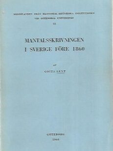 Mantalsskrivningen i Sverige före 1860