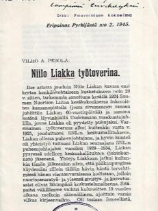 Niilo Liakka työtoverina