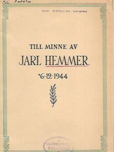 Till minne av Jarl Hemmer 6.12.1944