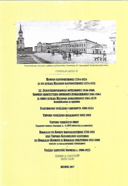 Haminan kantonistikoulu 1784-1824 ja sen jatkaja Helsingin kantonistikoulu 1824-1831 - 22. Jalkaväkidivisioonan sotilaskoulu 1846-1860, Suomeen sijoitettujen joukkojen junkkarikoulu 1861-1864 ja niiden jatkaja Helsingin junkkarikoulu 1865-1879 henkilökuntaa ja oppilaita - Svartholman venäläinen varuskunta 1808-1854 - Viipurin venäläinen reaalikoulu 1882-1918 - Viipurin verilöylyn uhrit Valkoisten toimesta Viipurissa 4.-5.1918 surmattuja ja kadonneita - Rokkalan eli Kosken ikkunalasitehdas 1788-1811 sekä Viipurin Keisarillinen lasitehdas eli Rokkalan (Kosken) ja Kukkolan peilitehdas 1811-1860 - Venäjän ylimystöä Suomessa n. 1900-1925