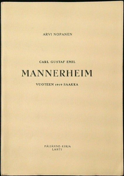 Carl Gustaf Emil Mannerheim vuoteen 1919 saakka