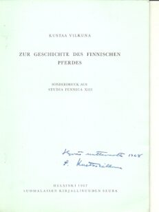 Zur Geschichte des finnischen Pferdes